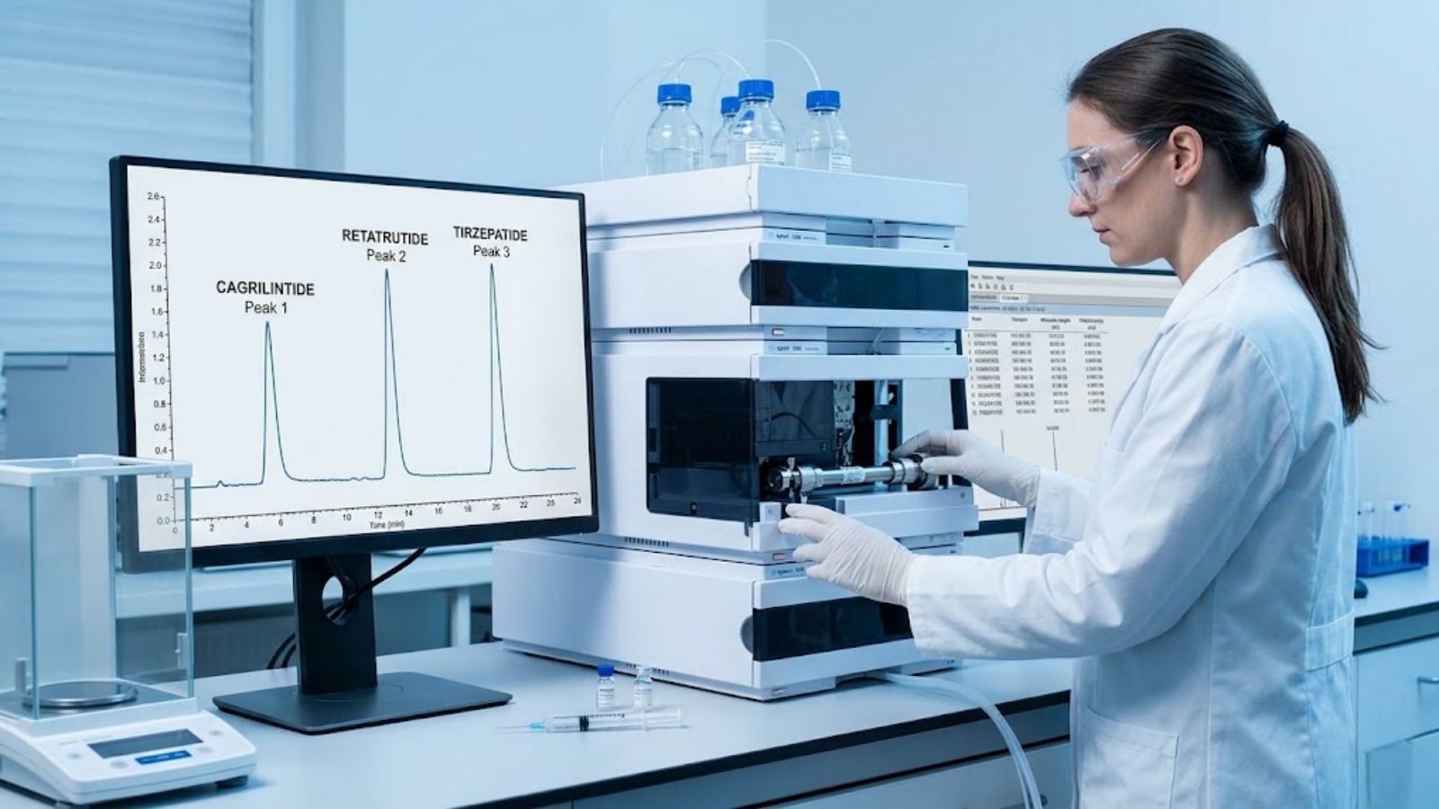 Laboratory Researcher validating HPLC purity